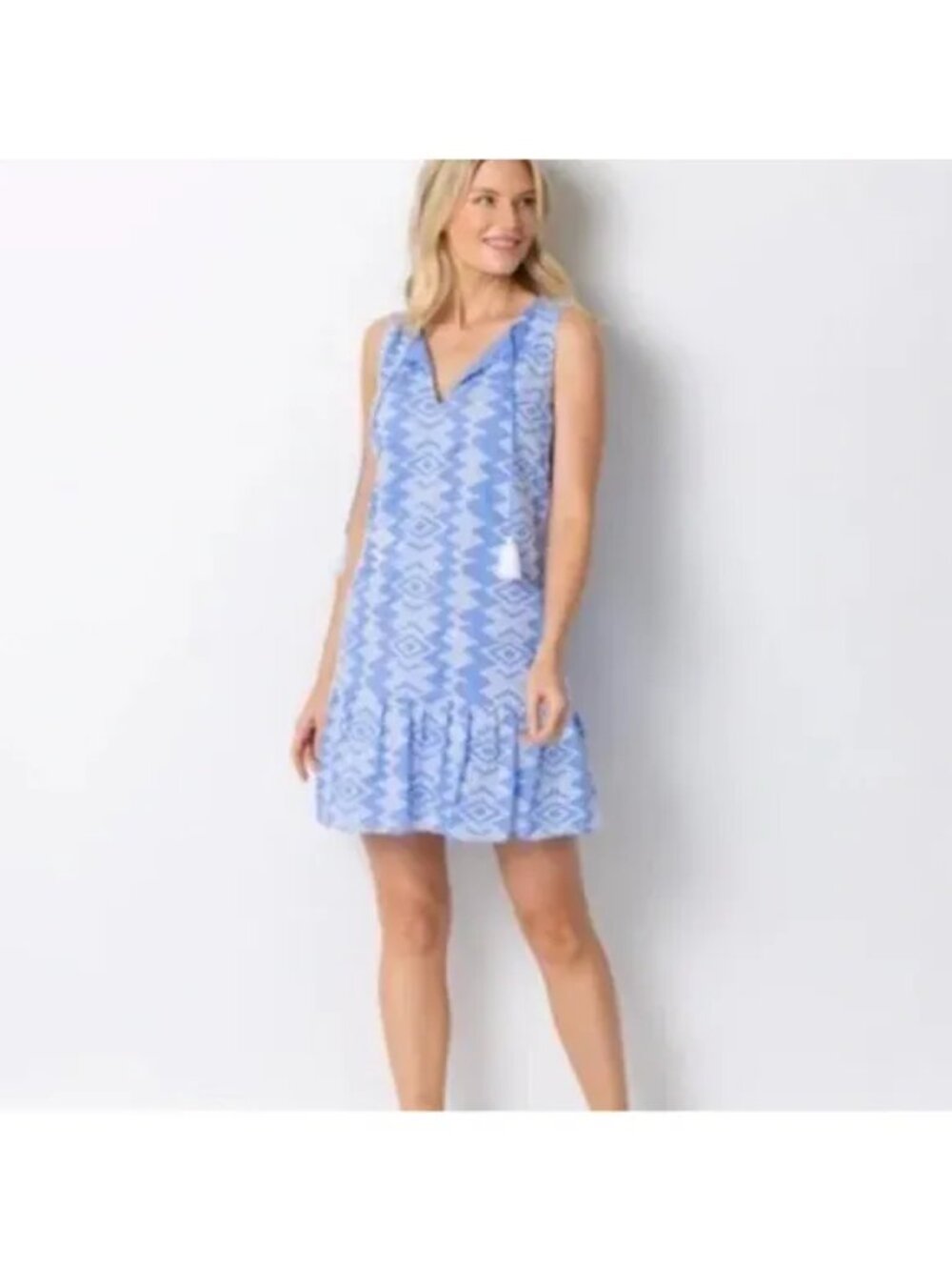 Tuckernuck Sail to Sable Embroidered Preppy Coastal Mini Dress, Size XS